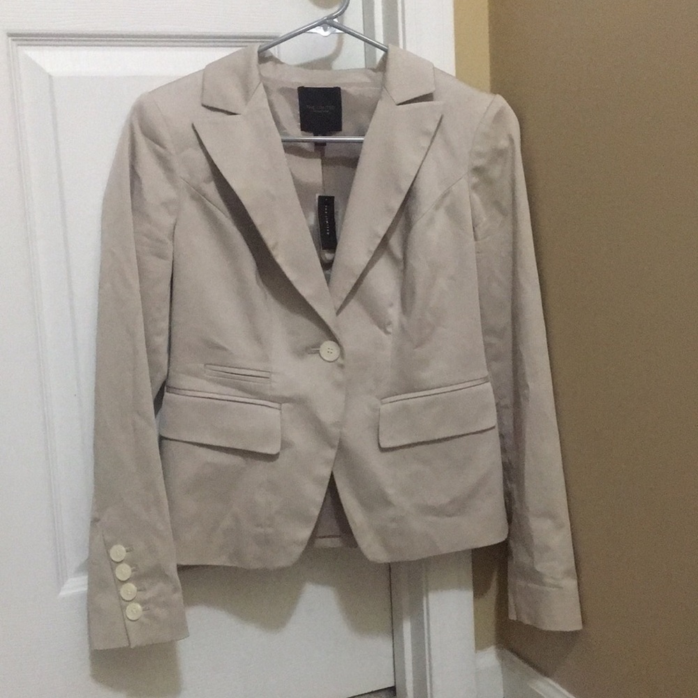 The Limited Beige & White Blazer